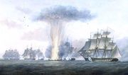 H.M.S. Lively capturing the Spanish frigate Clara off Cape St. Mary, c.1806 Reproduction