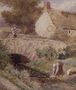 Woman Washing Clothes in a Stream Reproduction