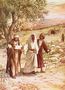 Jesus appearing to two disciples on the road to Emmaus Reproduction