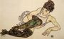 Reclining Woman With Green Stockings Aka Adele Harms Reproduction