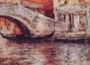 Gondolas Along Venetian Canal Reproduction