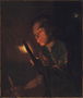A Boy Blowing on an Ember, 1690s Reproduction