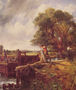 A Boat Passing A Lock Reproduction
