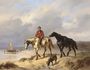 A Fisherman On Horseback In The Dunes Reproduction