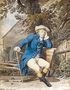 Portrait Of An Irish Gentleman Sitting On A Turf Barrow Reproduction