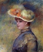 Young Woman Wearing A Hat Reproduction