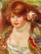 Woman Wearing A Rose Andree Reproduction