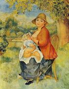 Motherhood Aka Woman Breast Feeding Her Child Reproduction