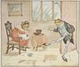An illustration from 'A Frog He Would A Wooing Go' Reproduction