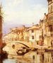 A Gondola On A Venetian Backwater Canal Reproduction