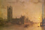 Westminister Abbey, The Houses of Parliament with the Construction of Wesminister Bridge Reproduction