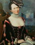 Portrait of a Woman Holding a Musical Score Reproduction