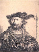 Rembrandt in Velvet Cap and Plume Reproduction